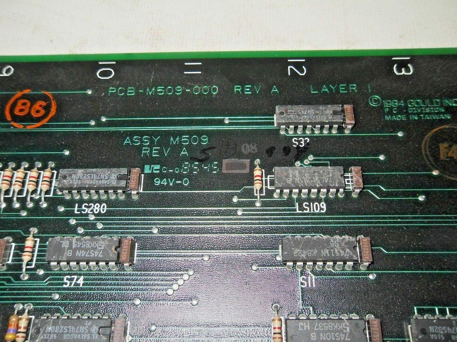 Gould Modicon AS-509P-005 REV A5 Memory Board