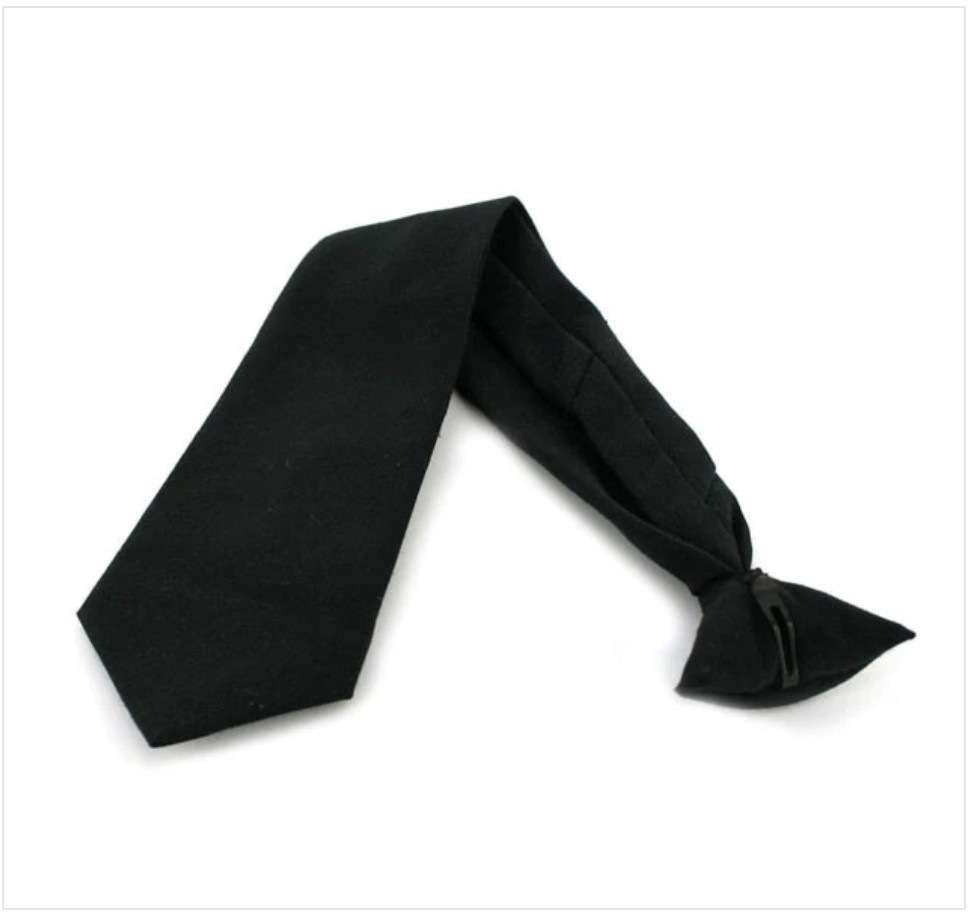 GENUINE U.S. ARMY TIE: CLIP ON - BLACK