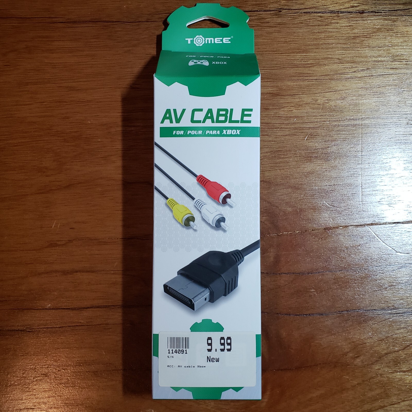 AV Cable for Xbox by Tomee 6 Feet Long Composite