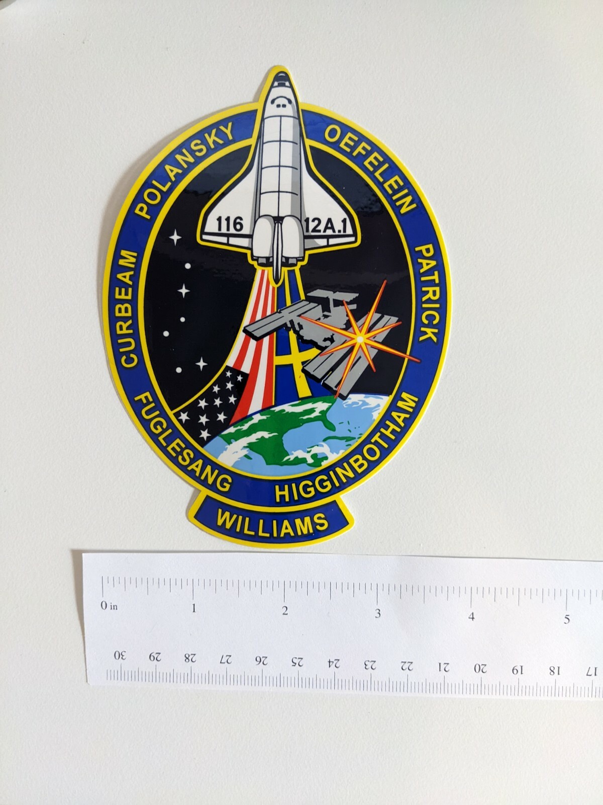 SPACE FLIGHT NASA STICKER DECAL STS-116 SPACE SHUTTLE DISCOVERY ISS