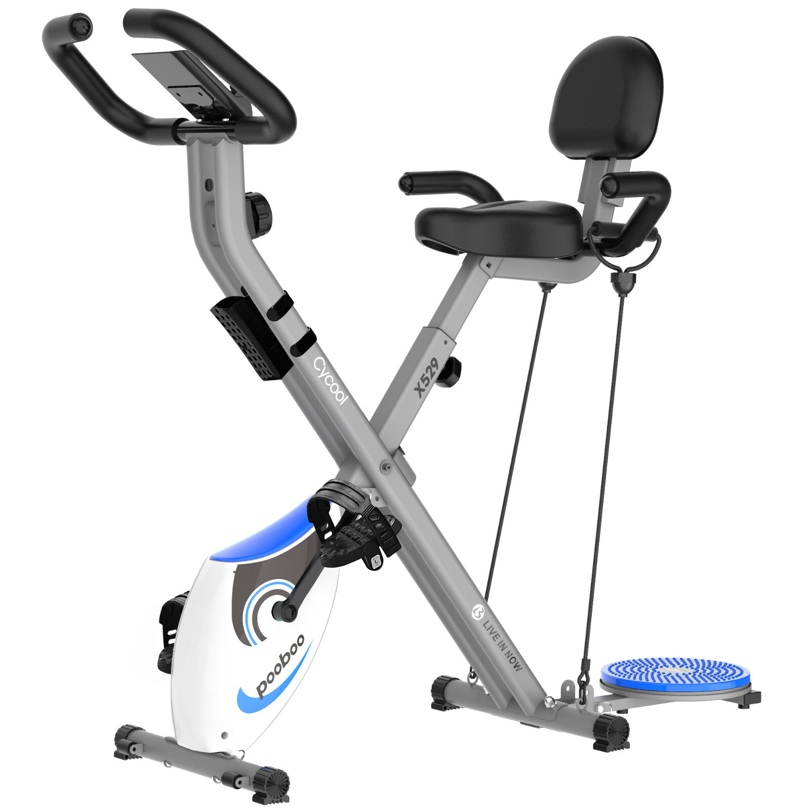 Indoor Folding Stationary Bike Upright Cycling Exercise Bike Workout Bike X-bike