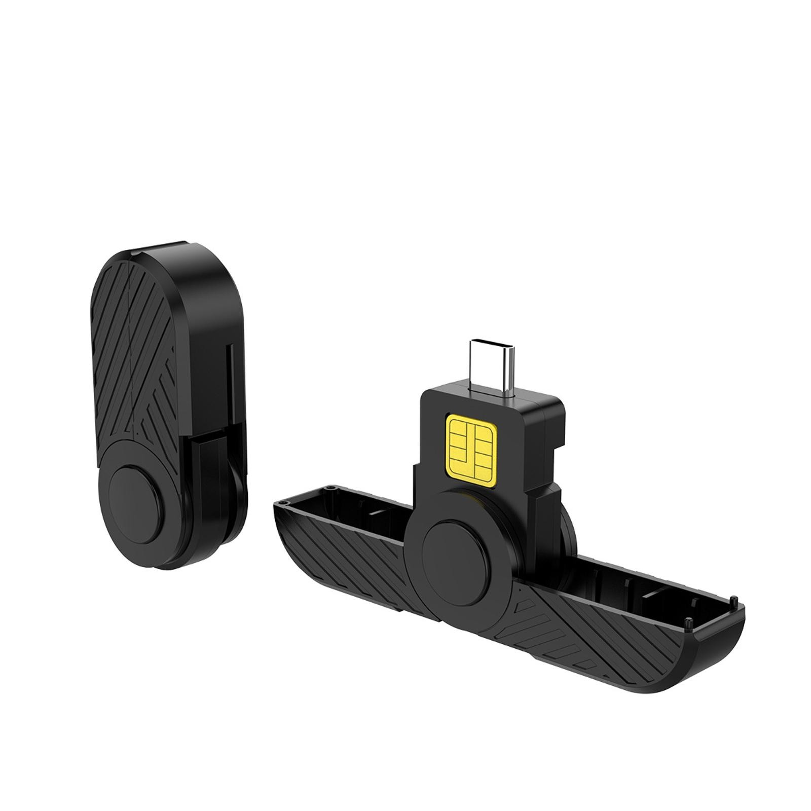 Foldable DOD Type C Common Access CAC SIM / IC Bank Chip Smart Card Reader