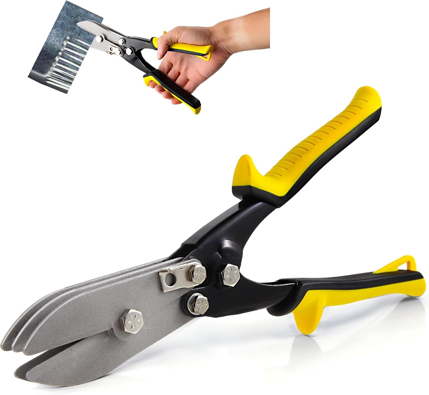 HVAC Tool for Duct Work, 5-Blade Hand Crimper for 24-28 Gauge Sheet Metal
