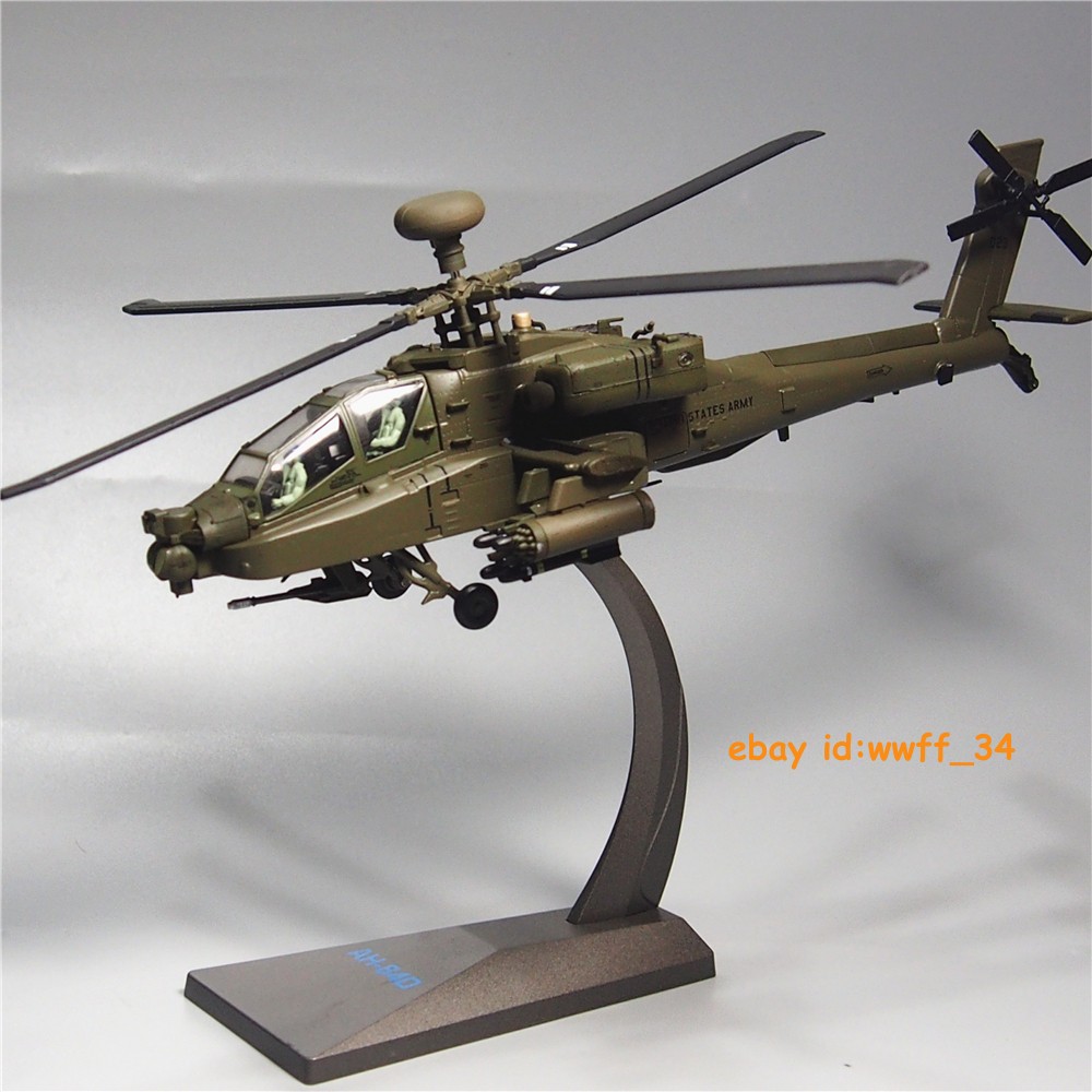 1: 72 US Army AH64 Apache Armed Helicopter Military Aircraft Alloy Model Toys