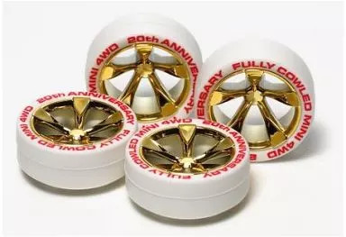 Plastic Model 1/32 Full Cowl Mini 4Wd 20Th Anniversary White Tires Gold Plated W