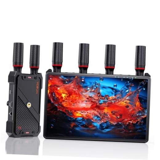 Wireless HDMI Video Transmitter and Receiver: 1 to 5 RX with 7" Monitors, TX+RX