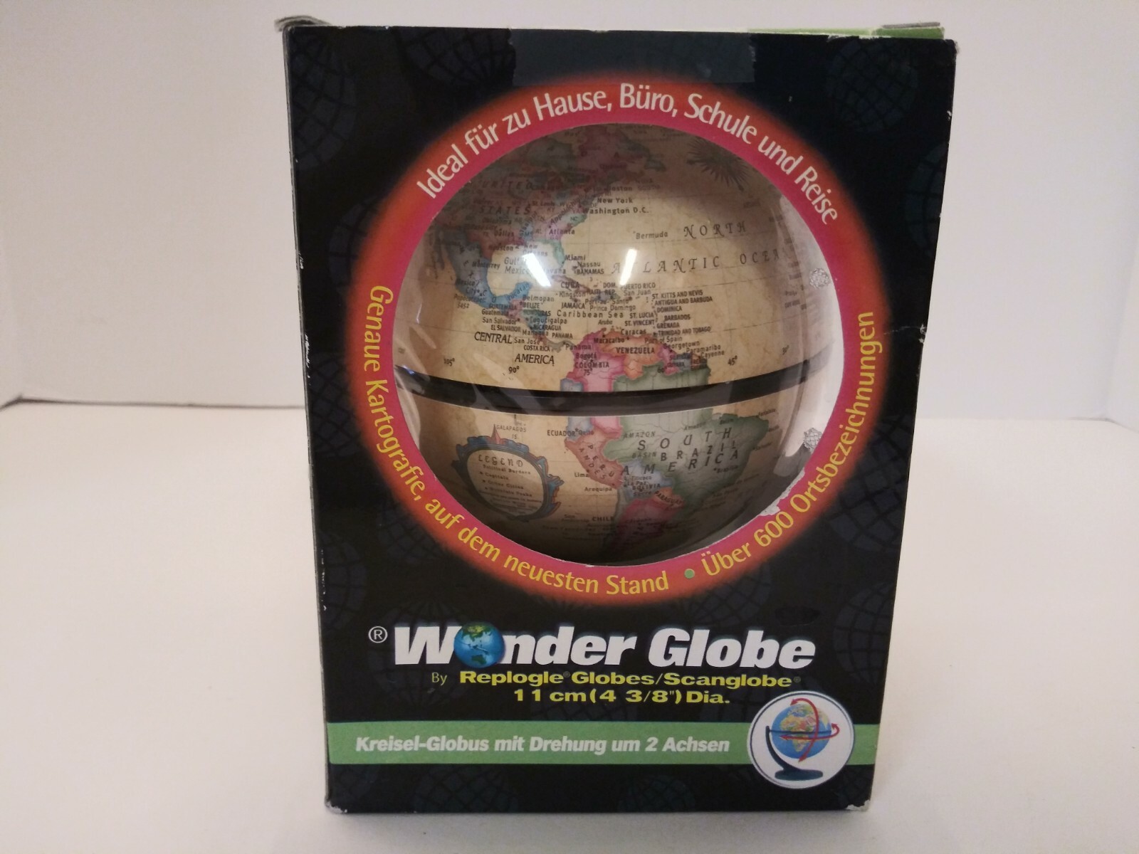 Replogle Wonder World Globe 4 3/8" - Rotates - New in Box