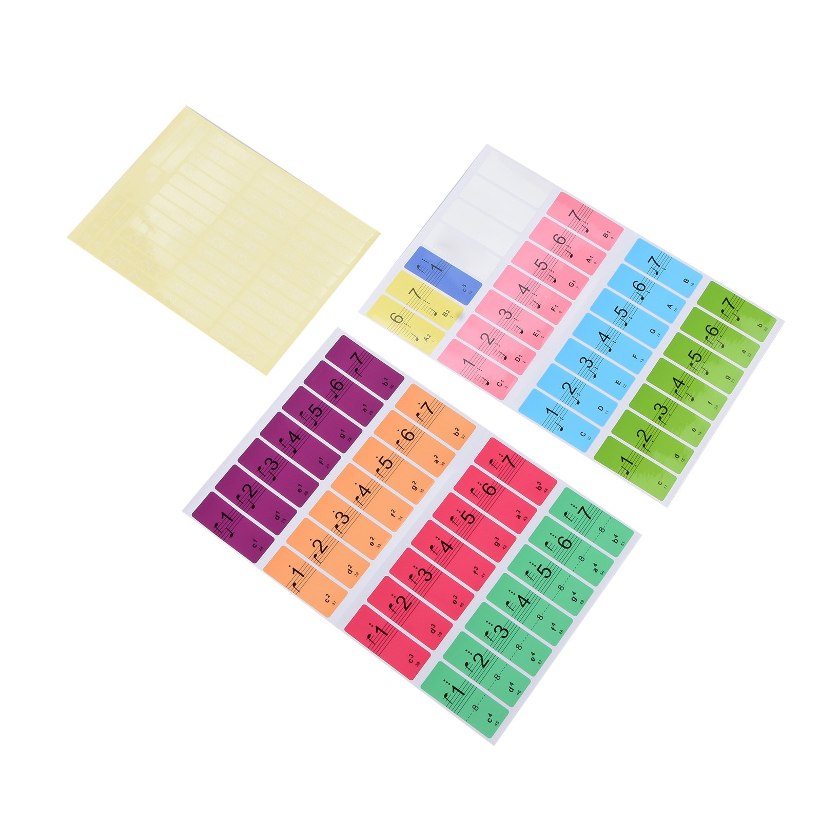 1Set New 88-Key Electronic Keyboard Piano Key Beginner Note Stickers Labels tt