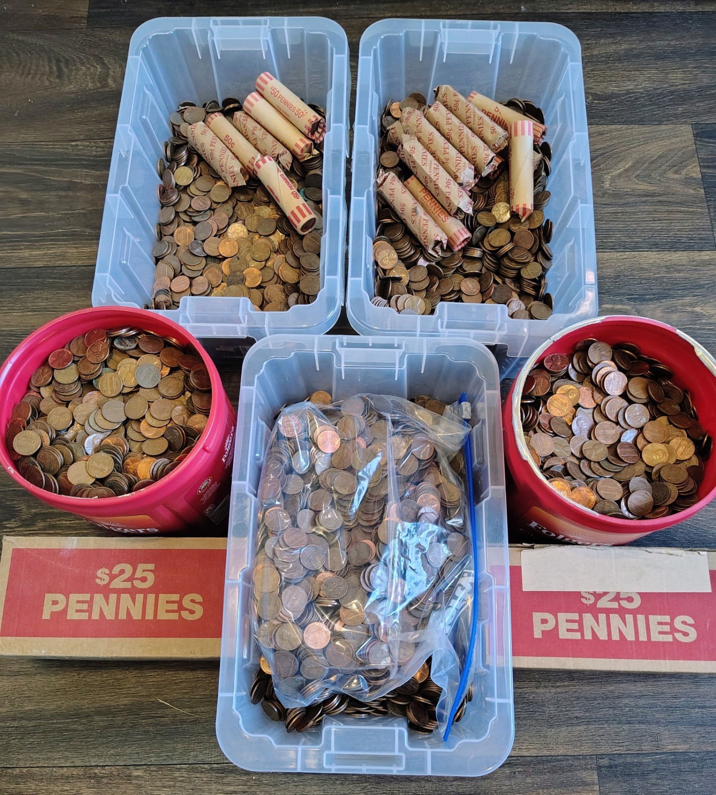 10+ LBS/Pounds Lincoln Memorial Pennies 1959-1982, Bulk Circulated, 95% Copper