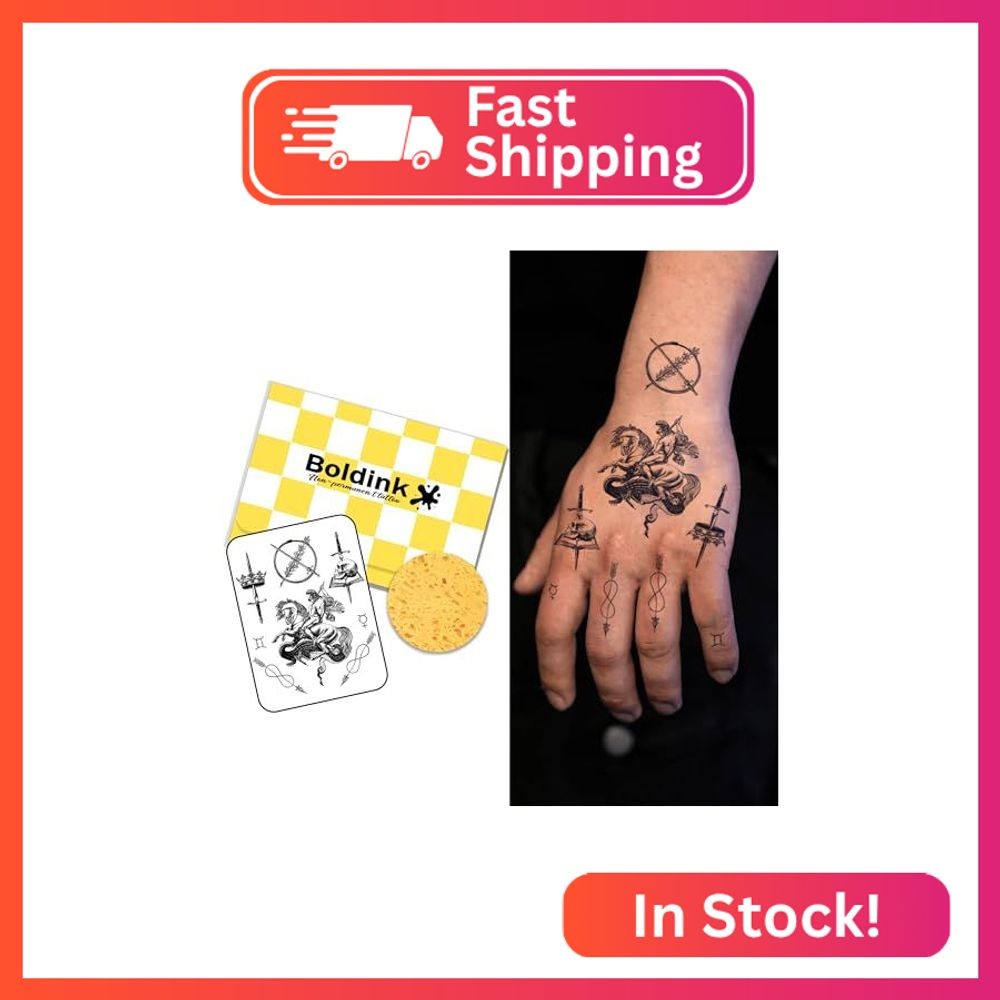 Boldink Temporary Tattoos, semi permanent tattoos, 15-day long lasting tattoo st