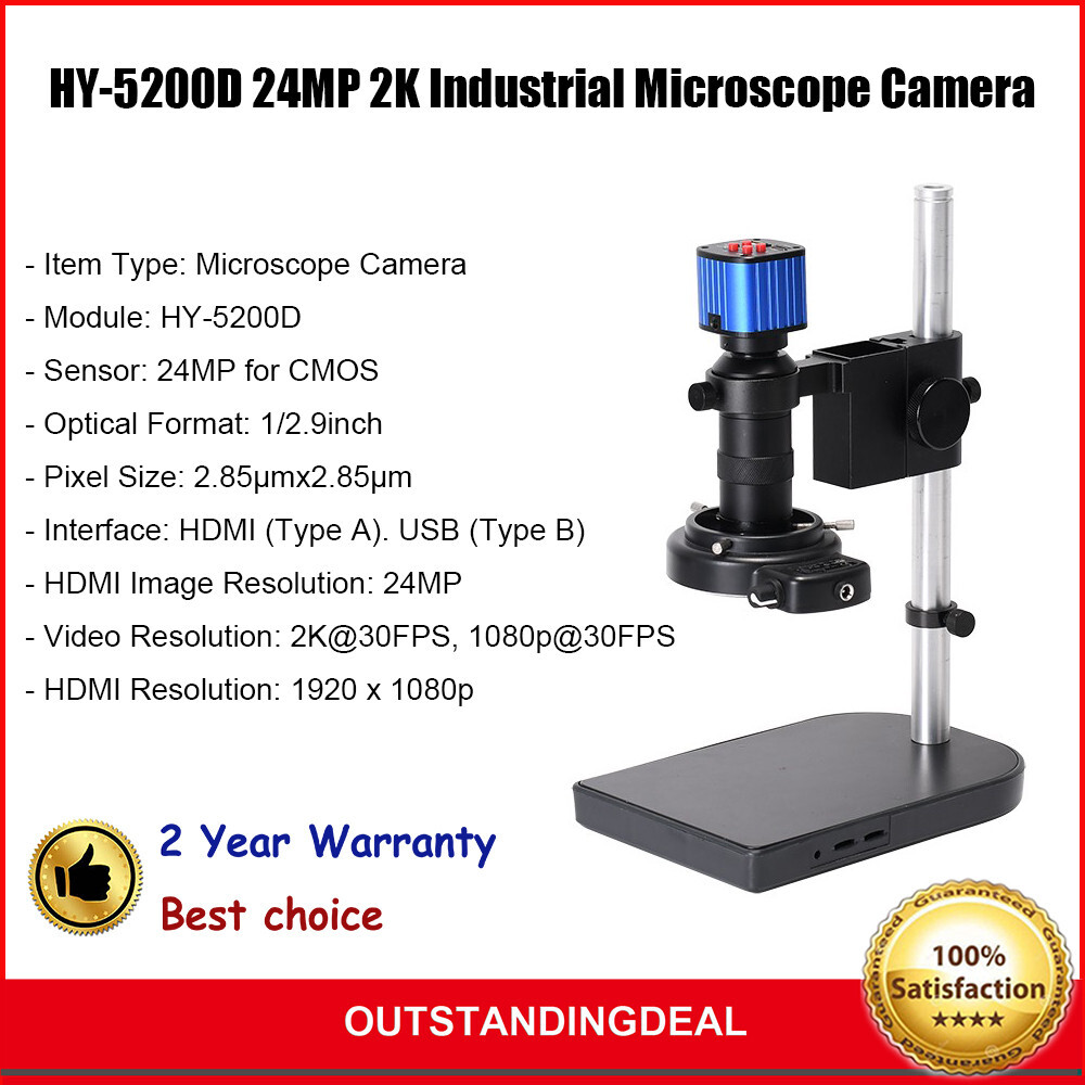 HAYEAR 24MP 2K Industrial Microscope Camera HDMI USB Camera 11.6" Screen ot25