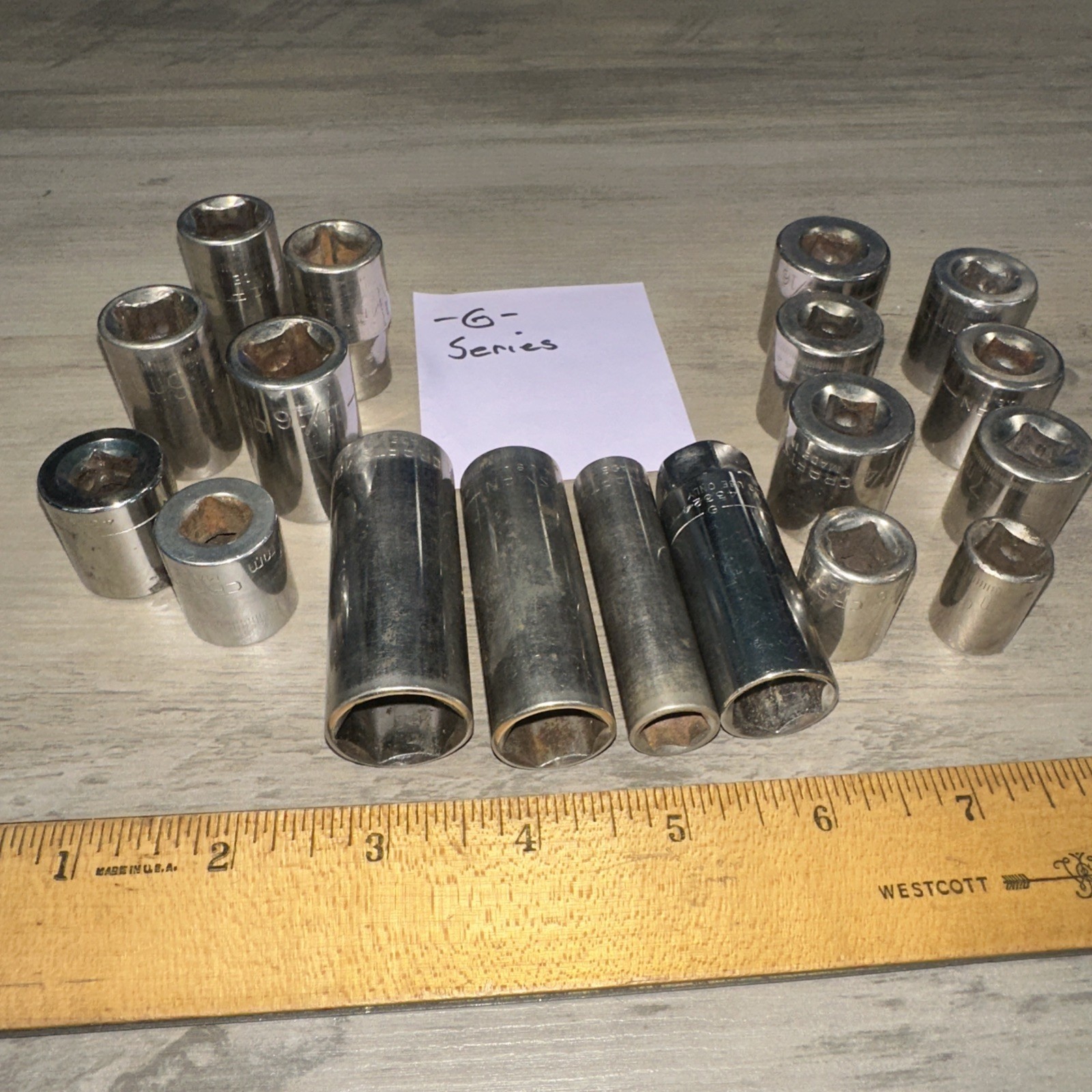 18 Craftsman Sockets Variety -G- Series Used.