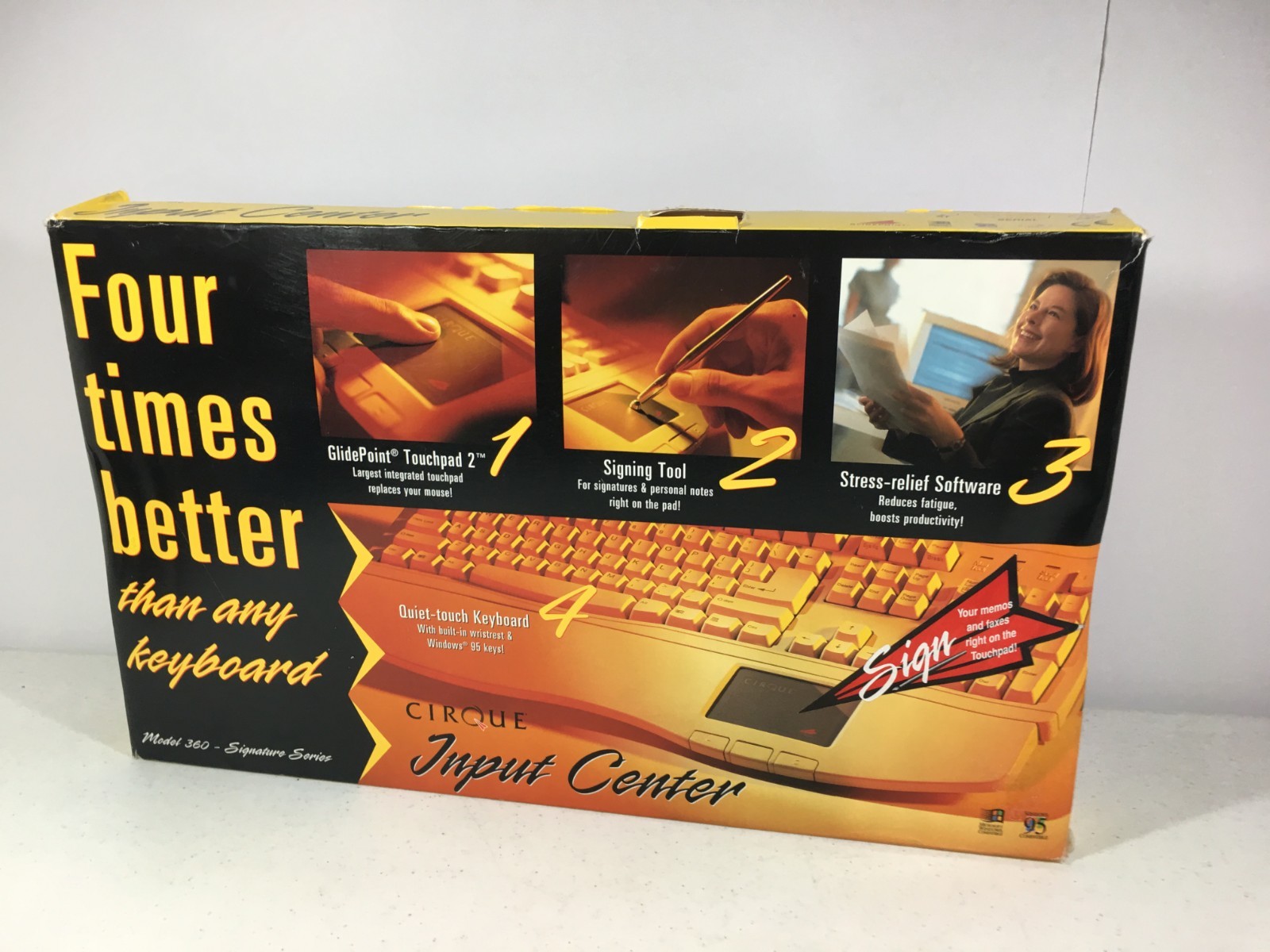 Cirque Input Center Model 360 Computer Keyboard Vintage New in Open Box