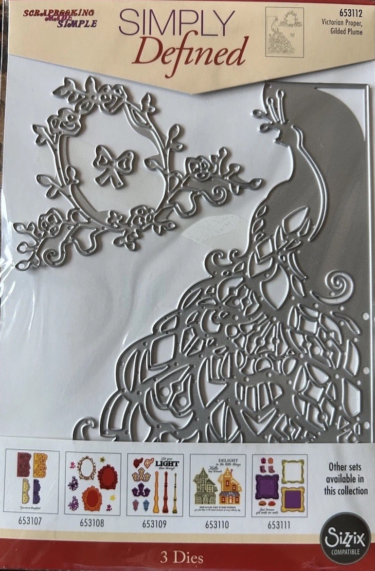 “GUILDED PLUME” 3 Piece Die Set By Scrapbooking Made Simple