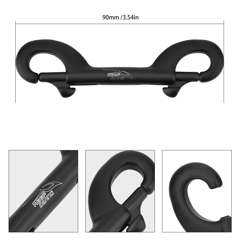 Buckle,Double Ended Snap Hook, Stainless Steel Diving Hook Double Ended Clip ...