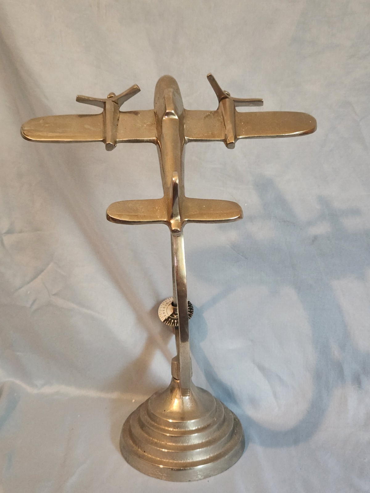 Metal Globe Holder Plane For Tabletop