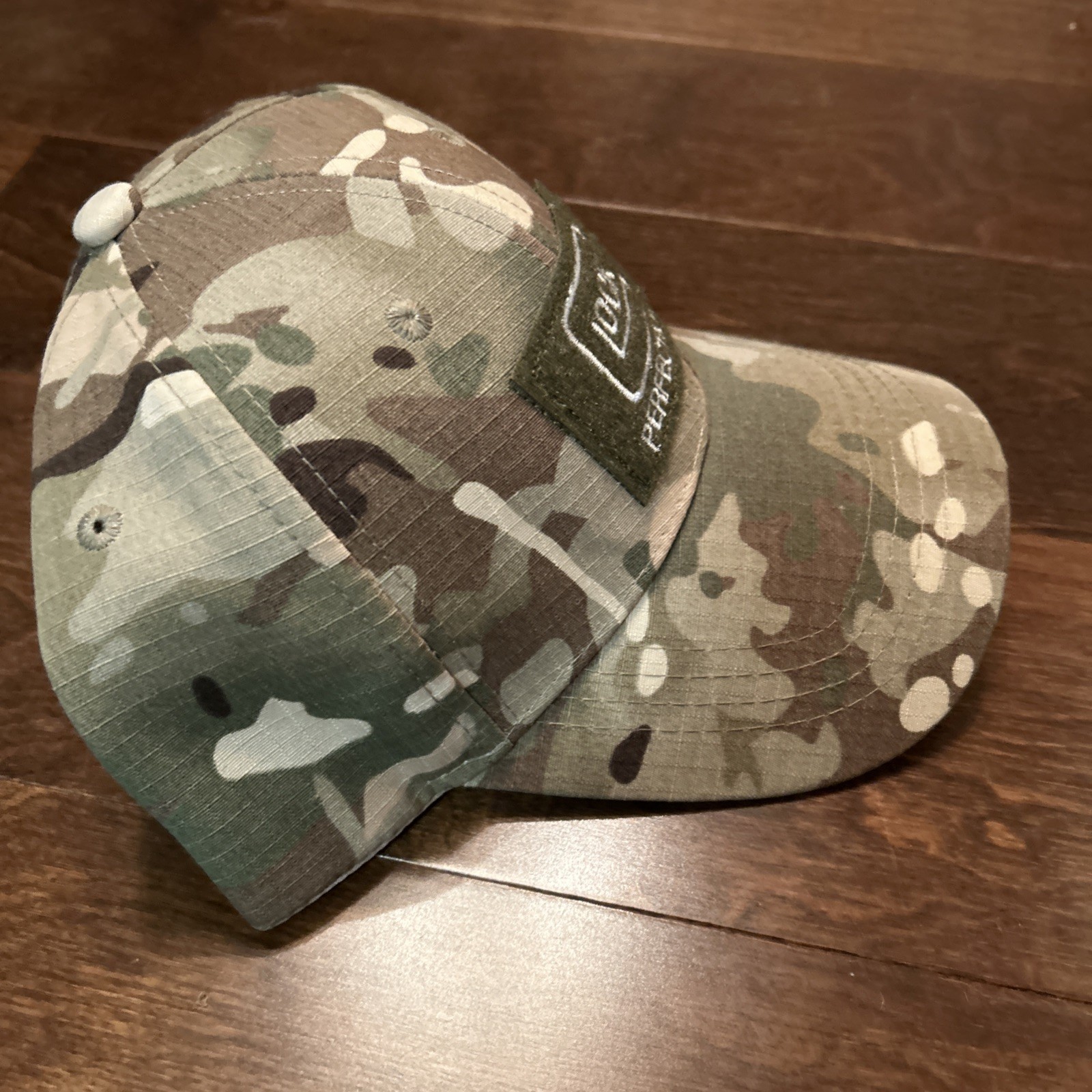Glock Perfection Mens Embroidered Patch Baseball Cap Black Camo OSFA One Size