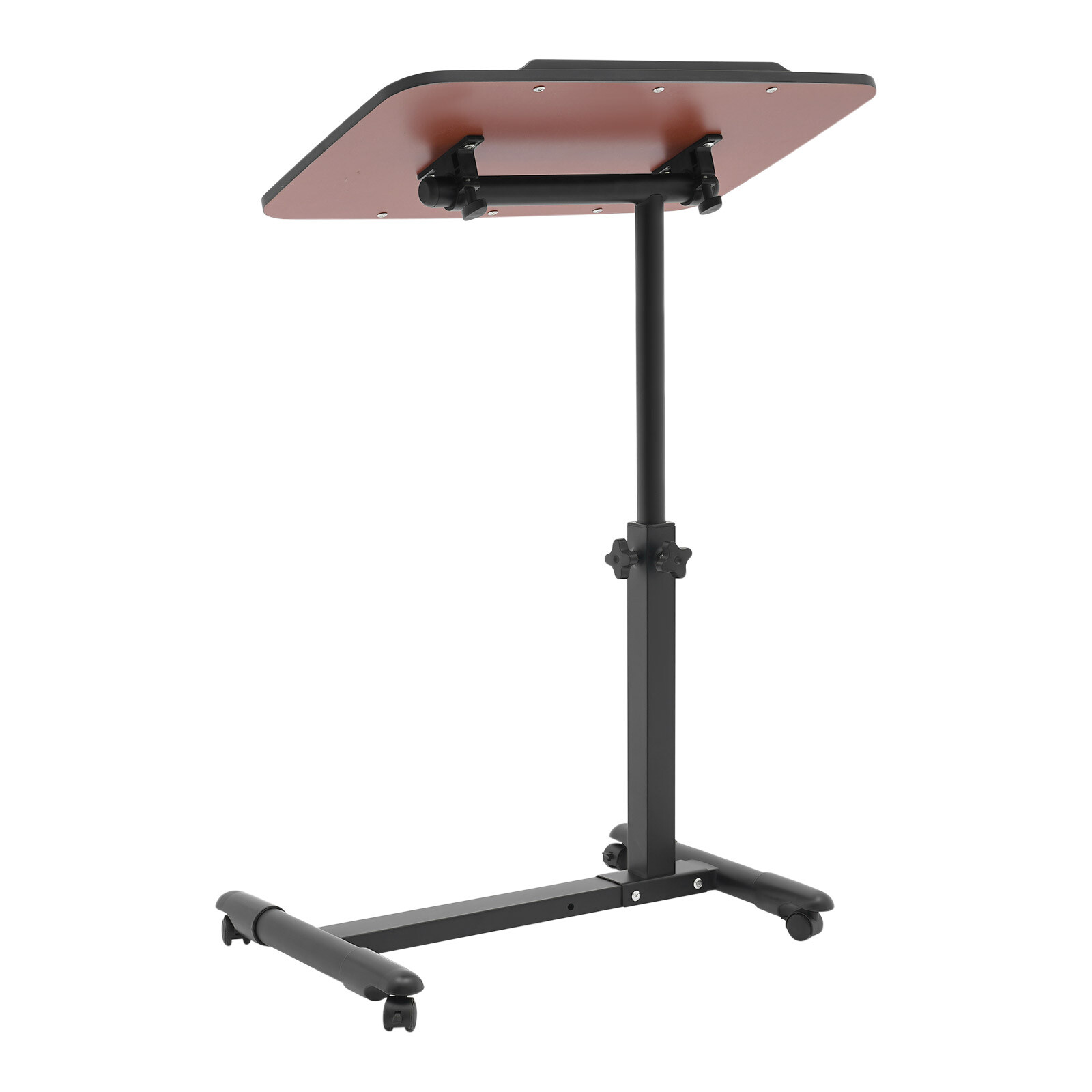 Adjustable Sofa Table Rolling Bedside Table with Wheels for Home and Office Use