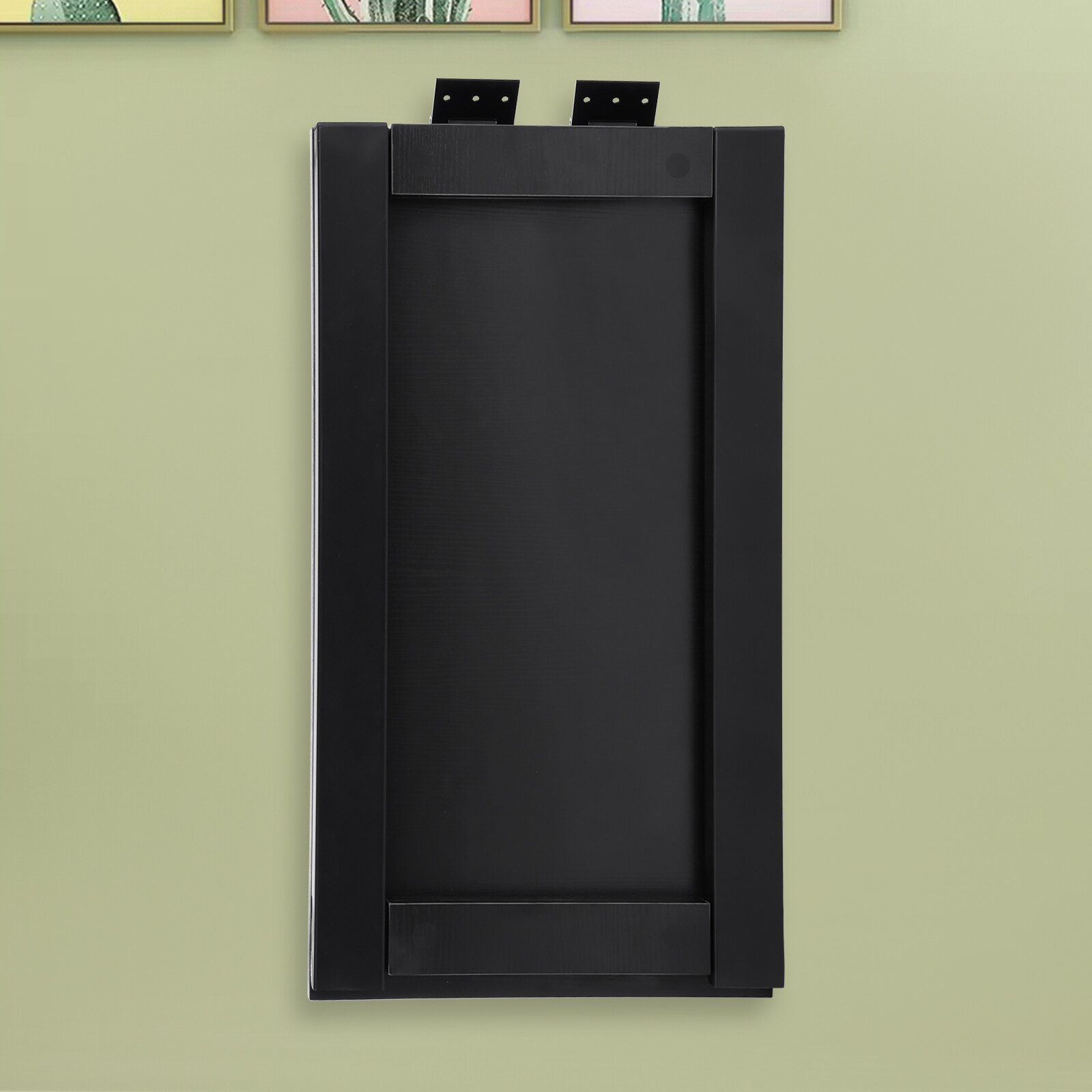 Black Folding Dining Table L-Shape Wall Mounted Floating Folding Table 132.28lbs