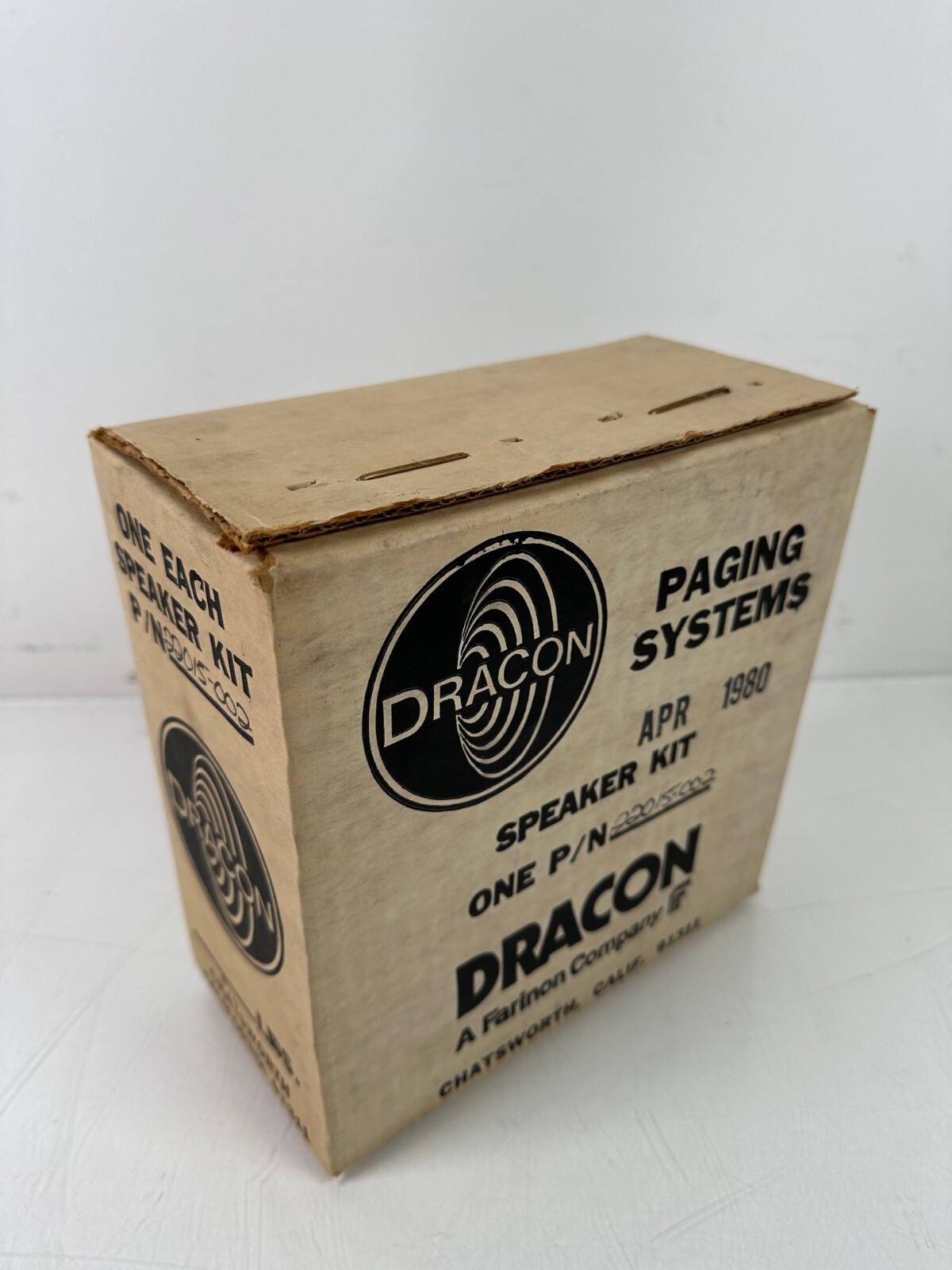 NOS Dracon Paging Systems, April 1980 22015-002 SPEAKER KIT