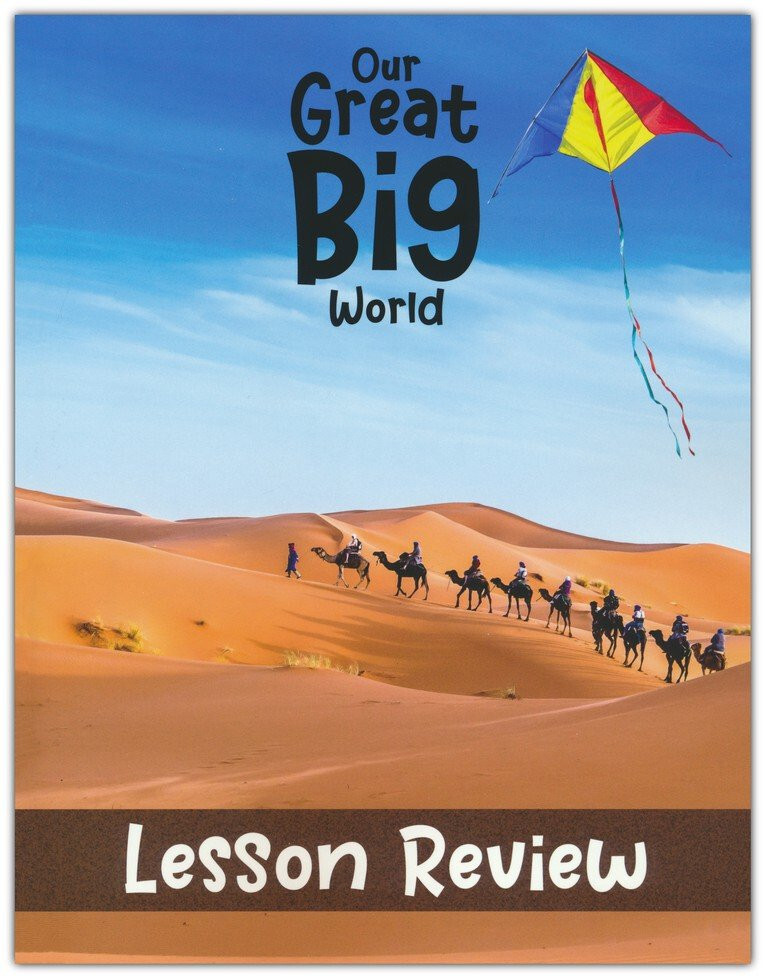 Notgrass Our Great Big World Lesson Review Book - Elementary Grade 1-4 Geography