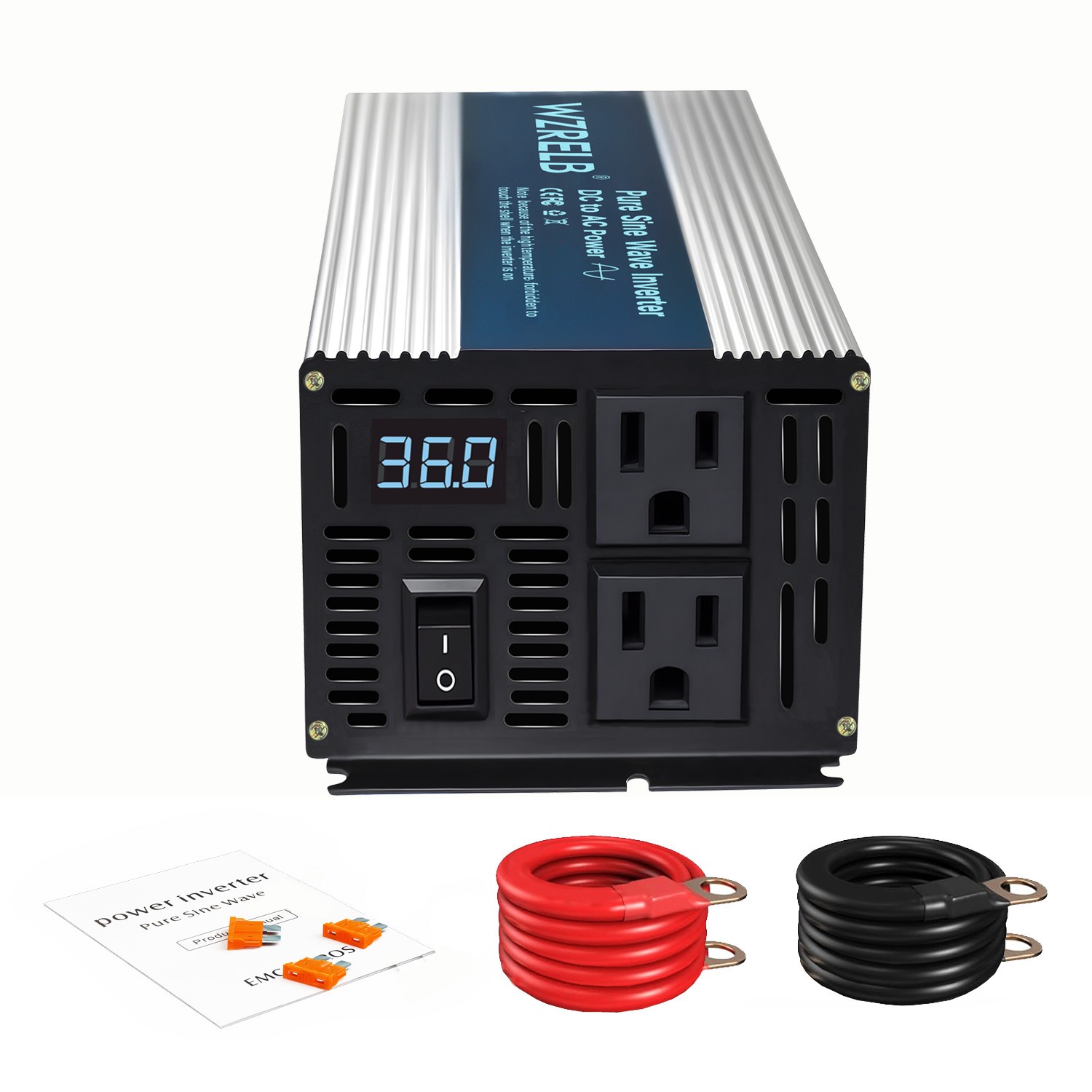36V to 120V Pure Sine Wave Inverter 600W Power Converter Truck Camp Solar Car RV