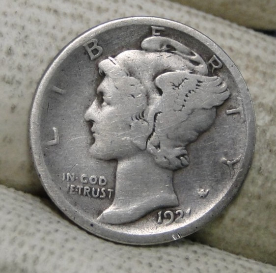 1921d Mercury Dime