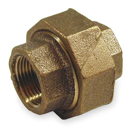 Zoro Select 1Vfl6 Union Red Brass Union, 2 1/2 In Female Npt X 2 1/2 In Female,