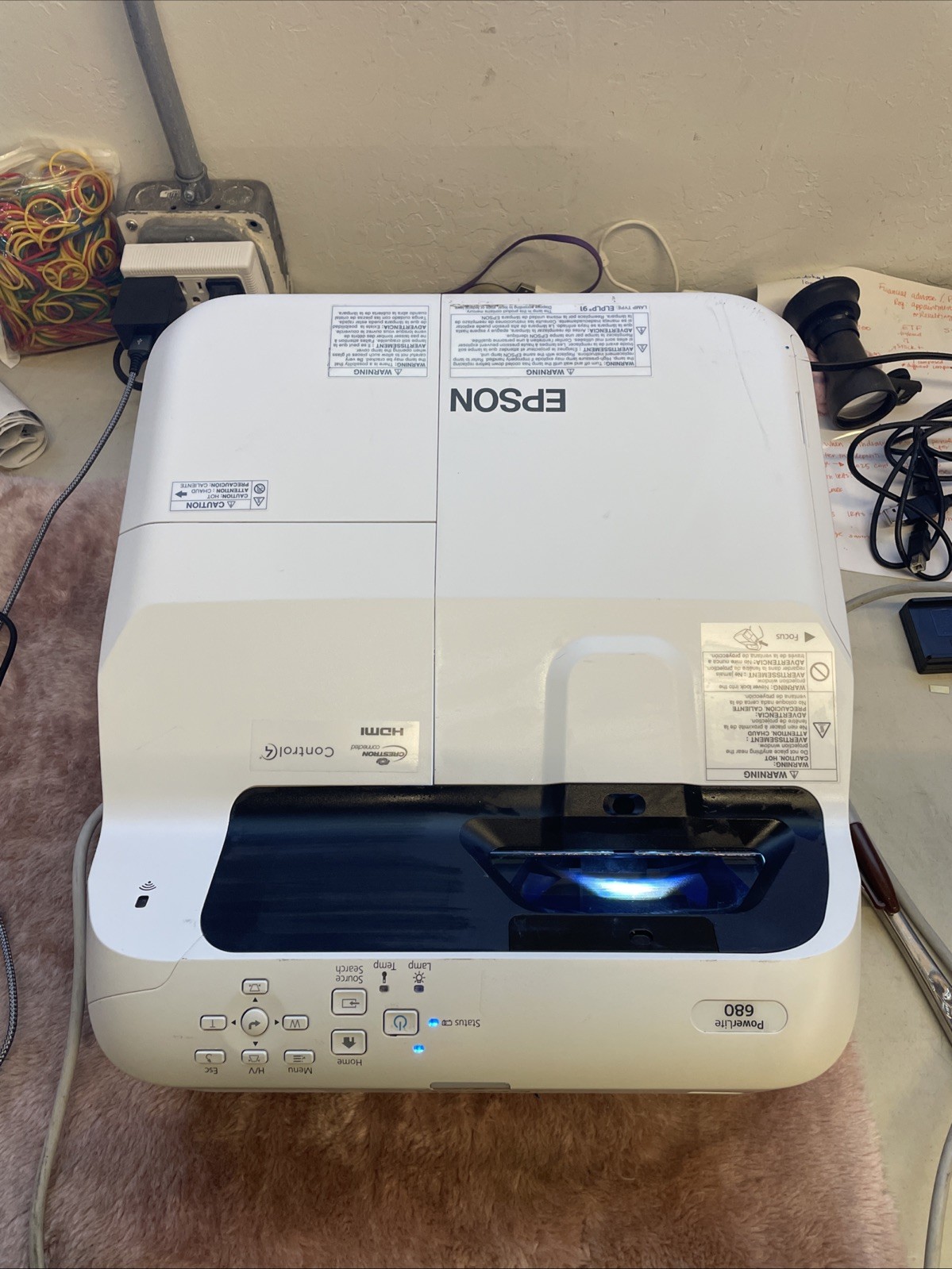 Epson Powerlite 680 Projector Model: H746A