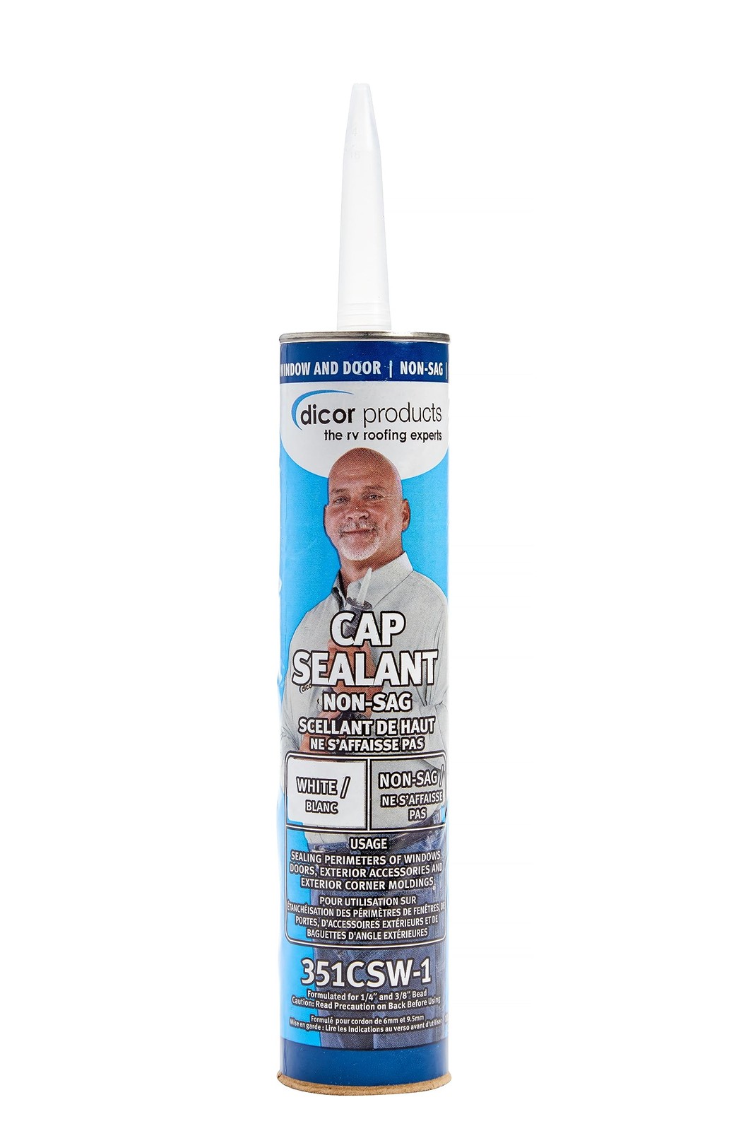 351CSW-1 HAPS-Free Cap Sealant - White for RV Window and Door Maintenance