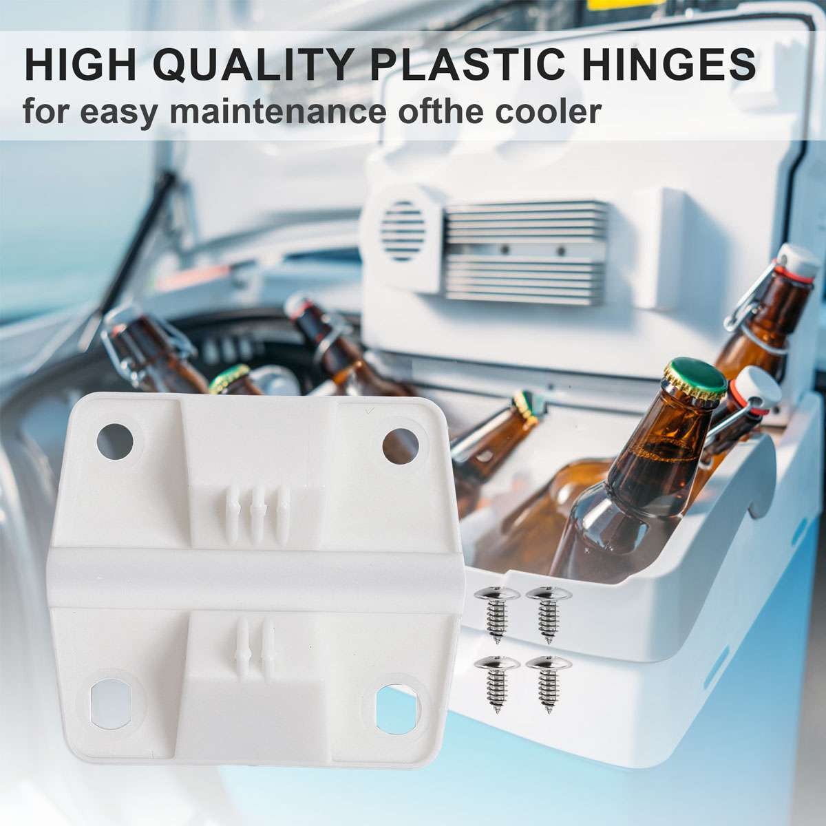 4PCS Cooler Plastic Hinges Kit Replacement for Coleman Coolers, Cooler Parts