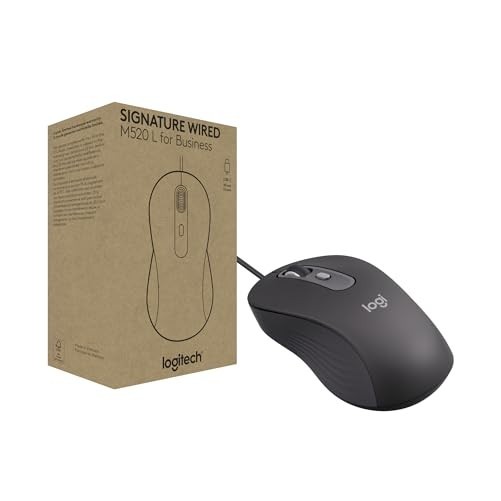 Logitech 910-007497 SIGNATURE WIRED M520 MOUSE FOR BUSINESS (GRAPHITE) - BROWN B