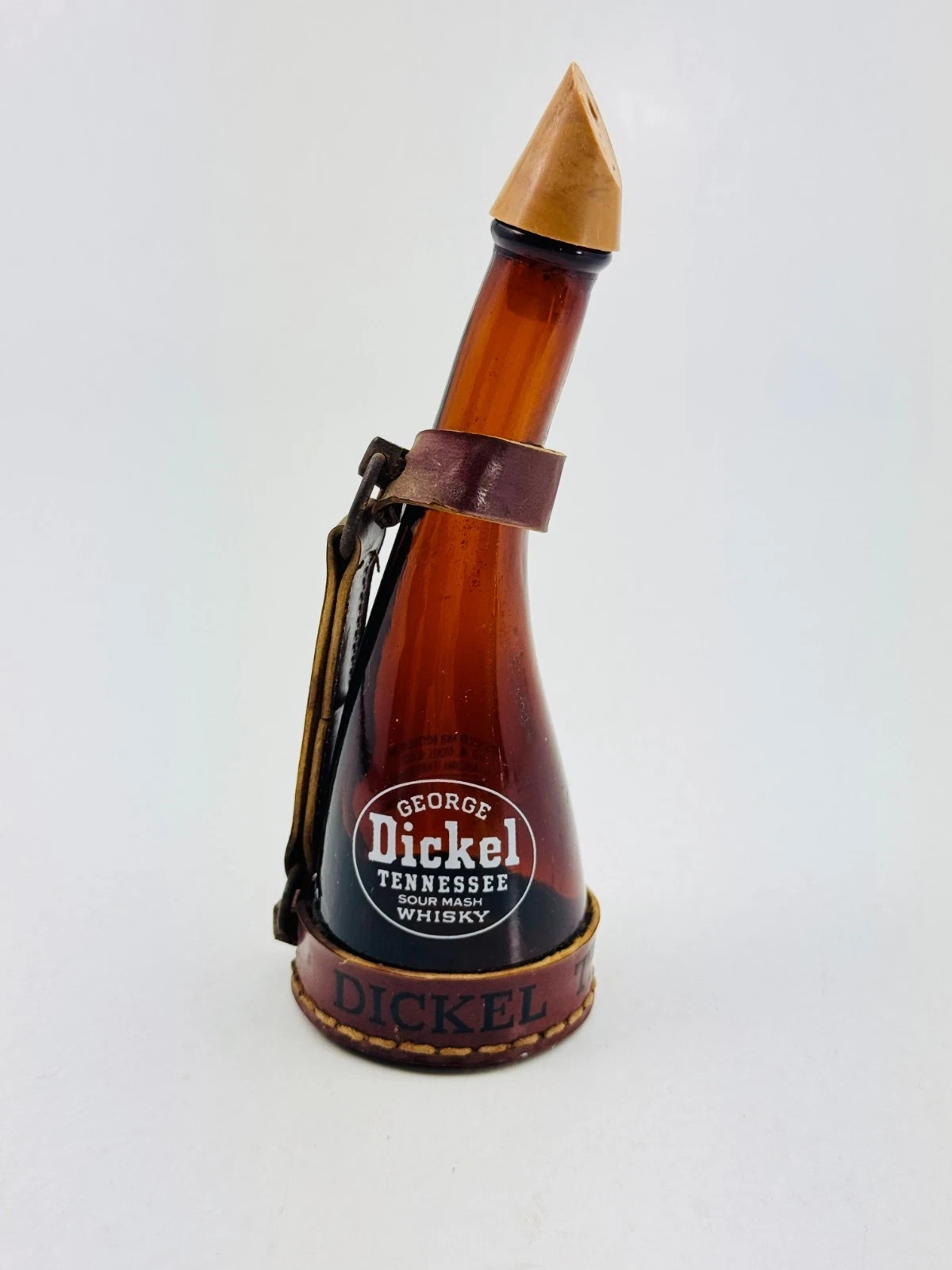 Vintage George Dickel Powder Horn Bottle Distillery Collectible Display - EMPTY