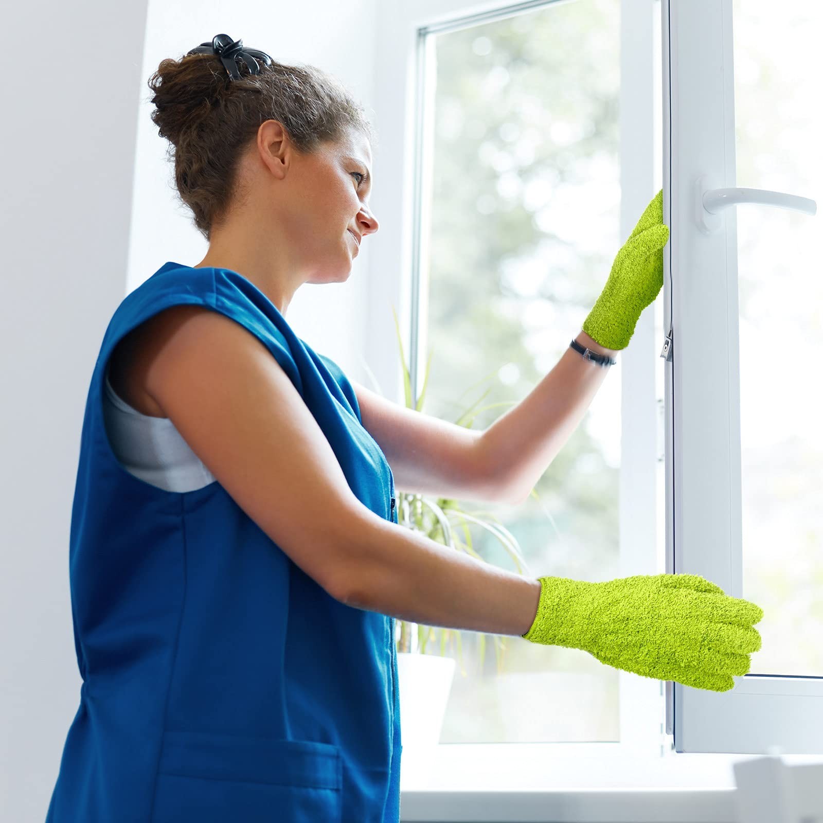 Bencailor 6 Pairs Microfiber Dusting Gloves, Dusting Cleaning Gloves Microfib...