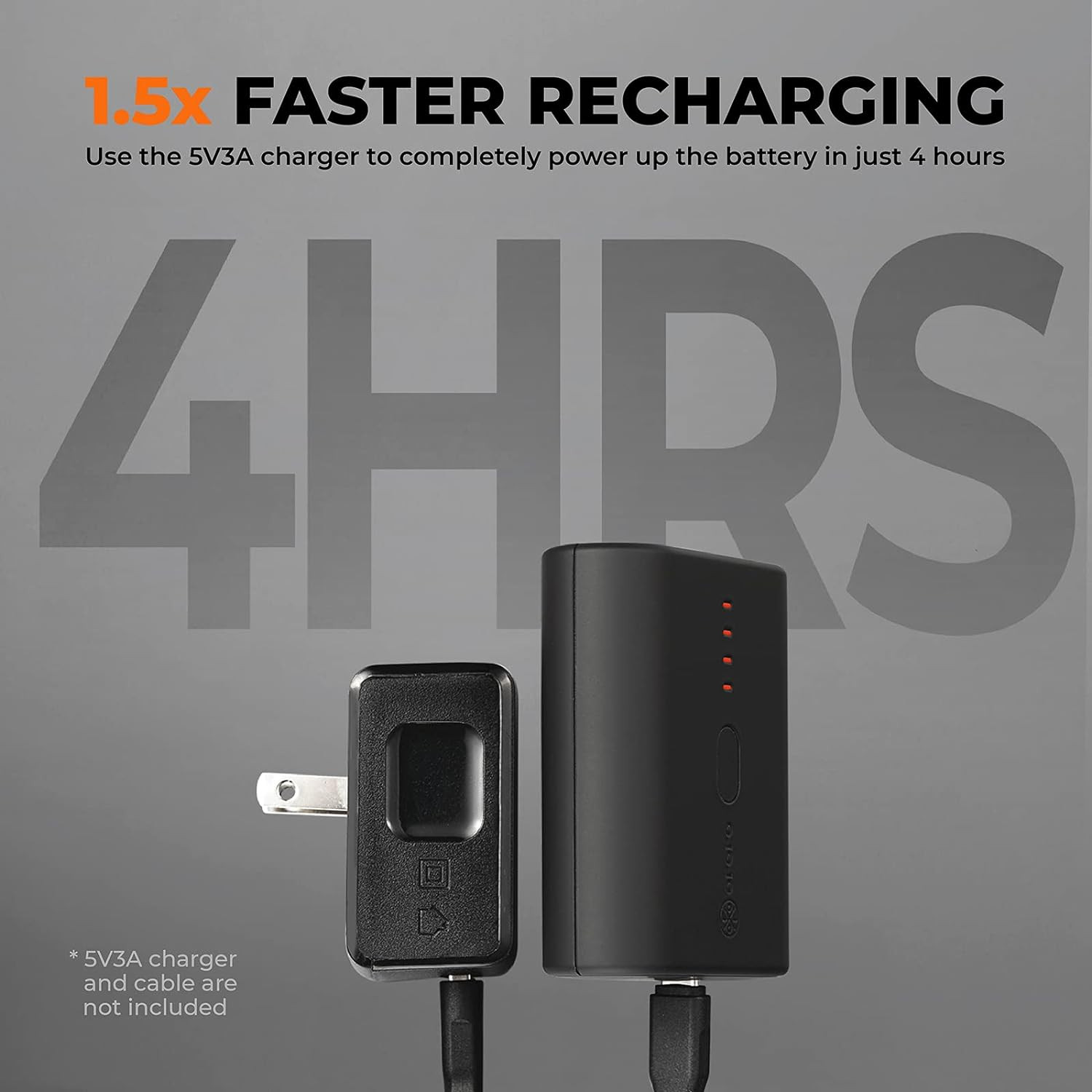 Portable Rechargeable Battery for Heated Vests, Jackets & Cushions