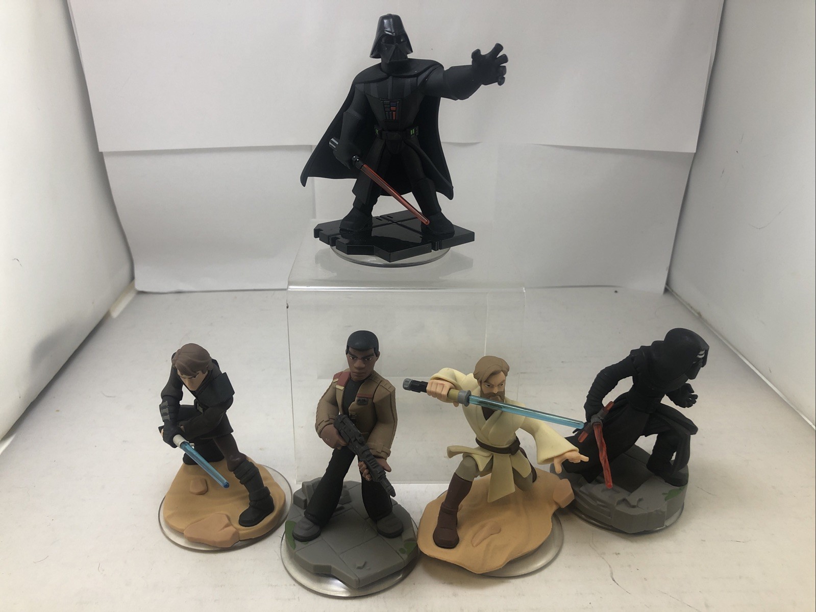 Disney Infinity Star Wars Figures Bundle Lot Of 5 Toys Darth Vader Obi Wan #ML