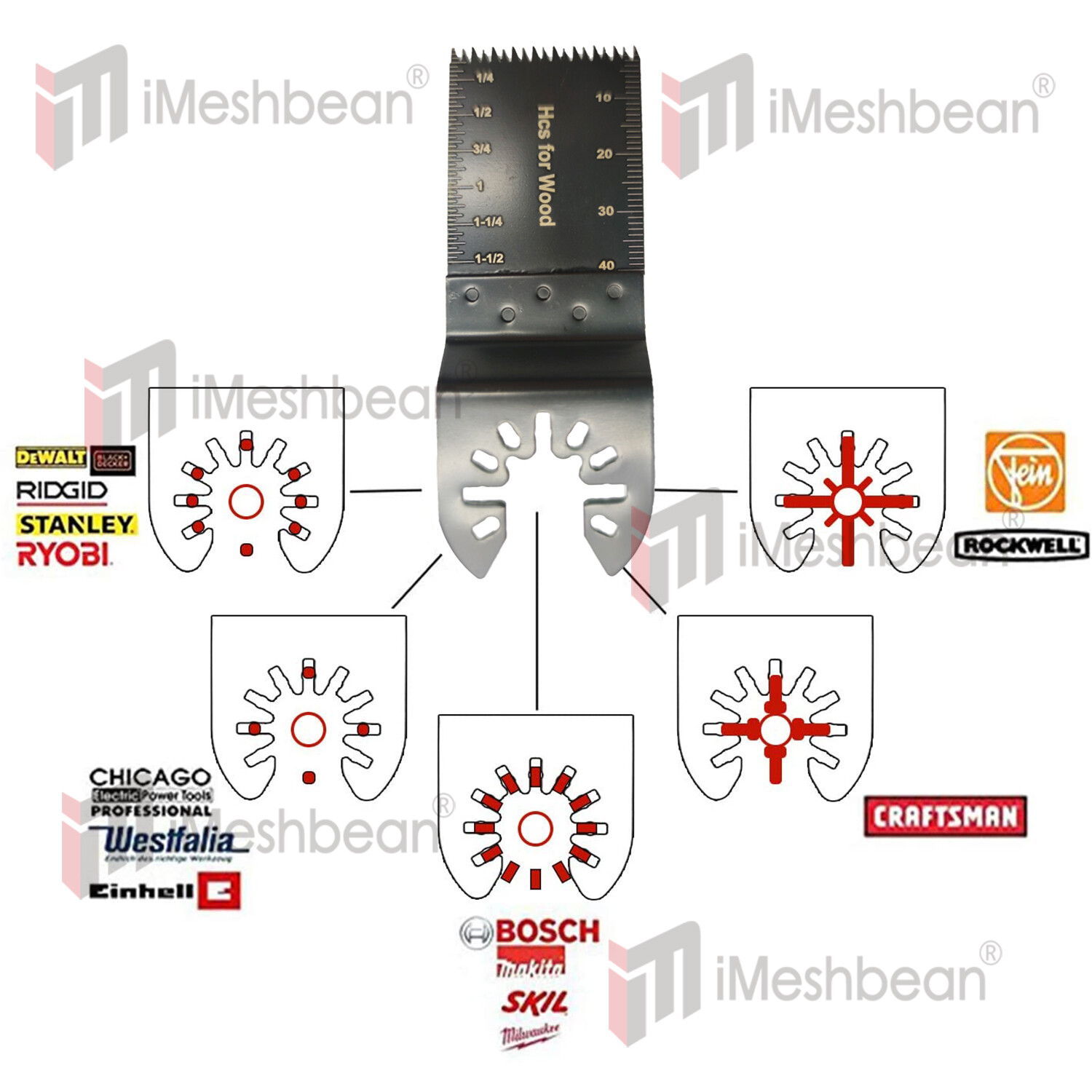 20-240PC Oscillating Multi Tool Saw Blades Wood Metal Cut Cutter For Dewalt Fein