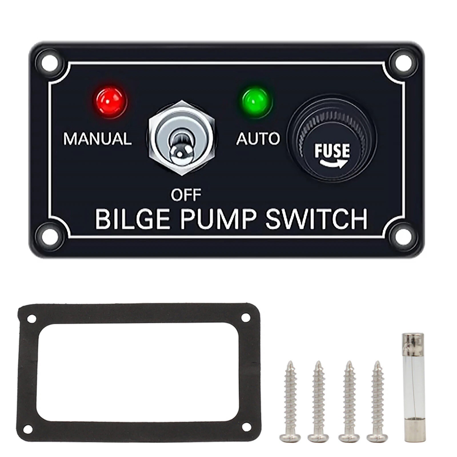 12V 5A 3 Mode Bilge Pump Rocker Toggle Control Panel For Marine Boat ATV Yacht
