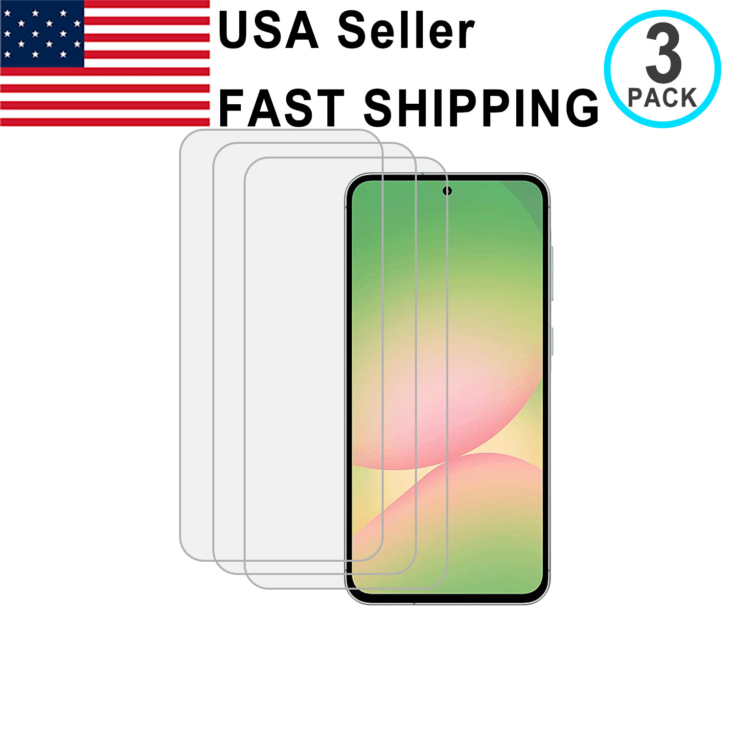 3PK Tempered Glass Screen Protector for Samsung A52 52S 53 54 55 56 71 90 5G