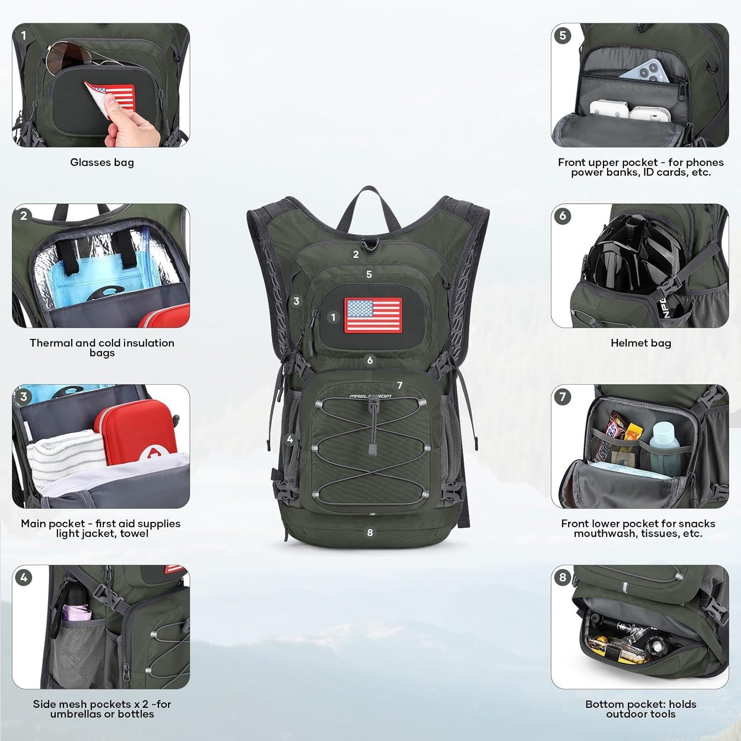 Maelstrom Hydration Backpack 2L 3L Water Bladder for Running Cycling Marathon