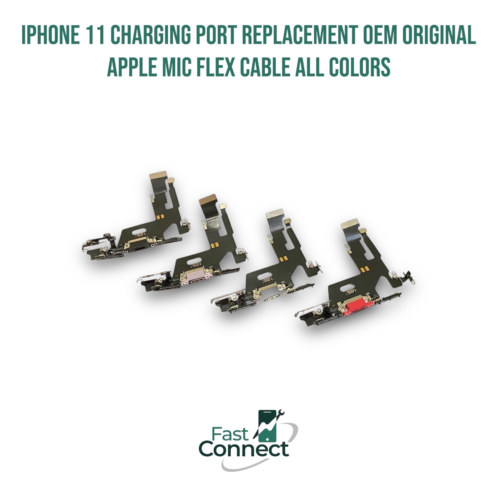 iPhone 11 Charging Port Replacement OEM Original Apple Mic Flex Cable All Colors