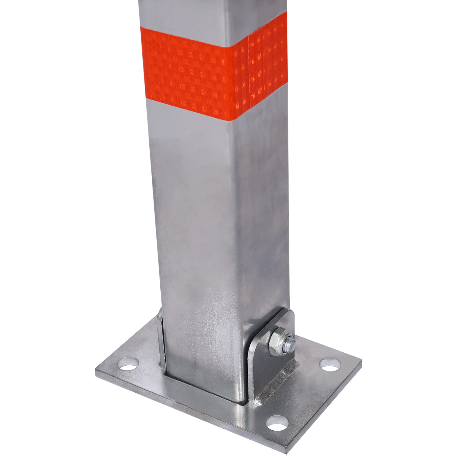 Square Heavy Duty Foldable Bolt Down Security Parking Post Bollard Driveway