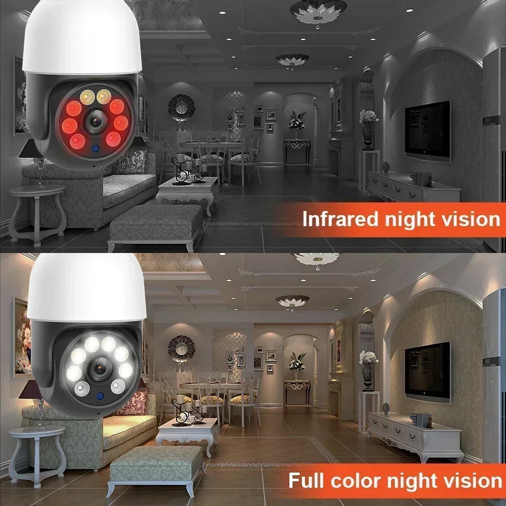 E27 5MP Camera Bulb PTZ Security Video Bulb Surveillance Camera Motion Tracking