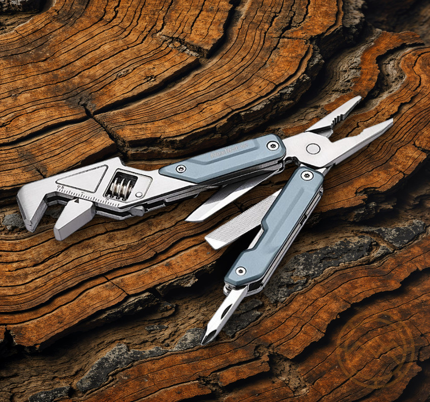 NexTool W2 Light Wrench Multitool Standard Tools Blue Stainless Belt Sheath