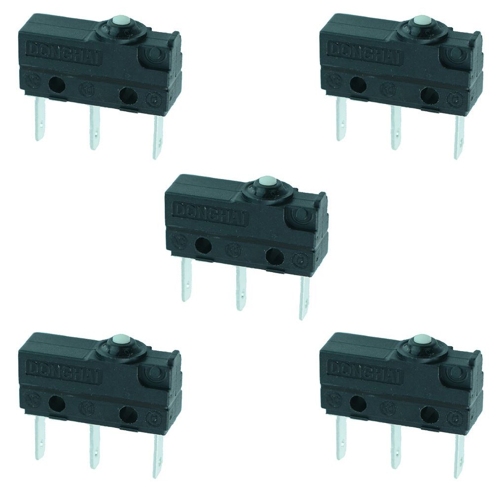5 x Push Button Waterproof Microswitch SPDT 3A Micro Switch