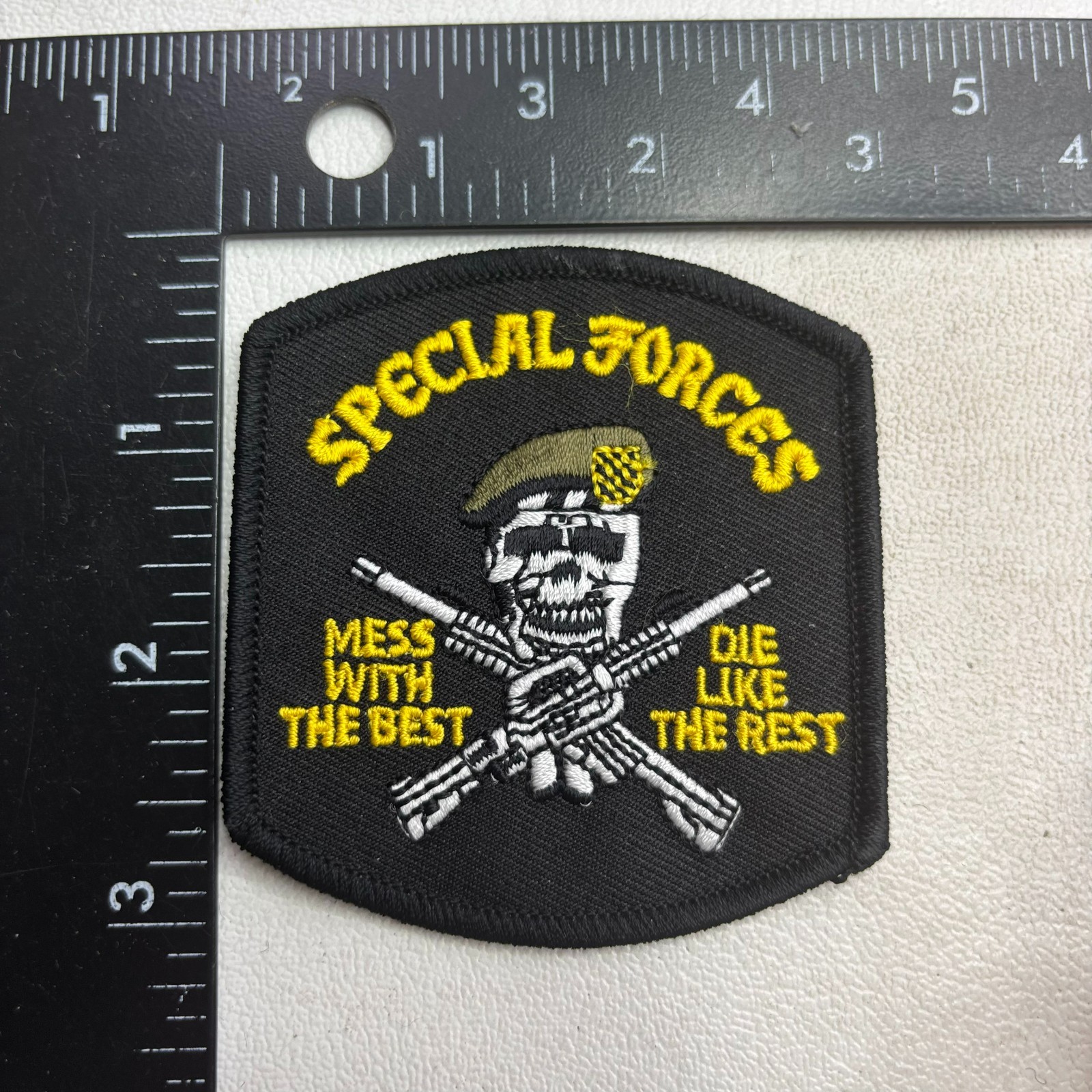 Recent-Make SPECIAL FORCES MESS w/ BEST DIE WITH REST Patch Military Theme 651F