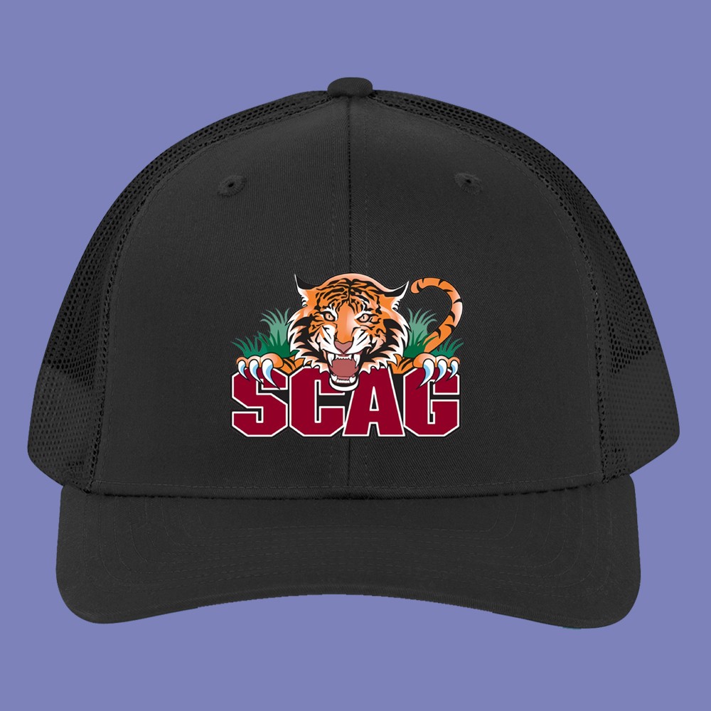 SCAG Power Equipment Black Adjustable Trucker Hat Adult Size