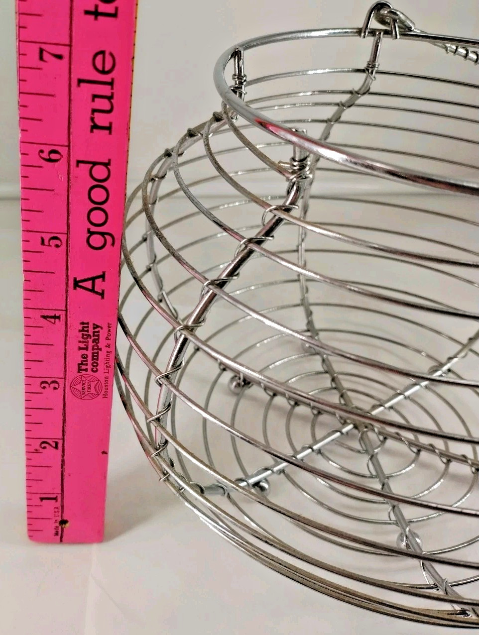 Wire Egg Basket with Handle Primitives Gathering Basket Silver B2