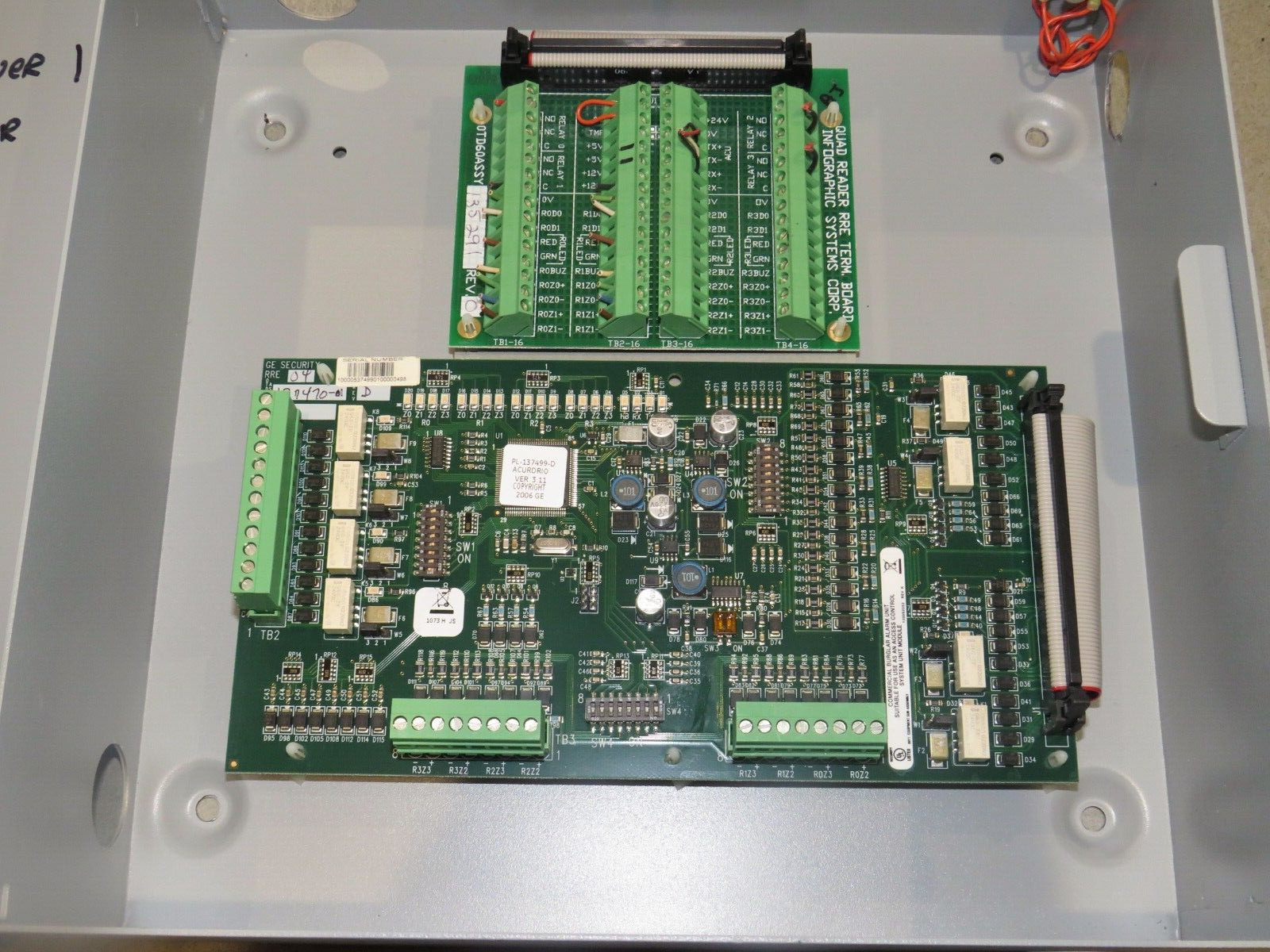 GE SECURITY RRE04-E1L 4 READER INTERFACE PANEL