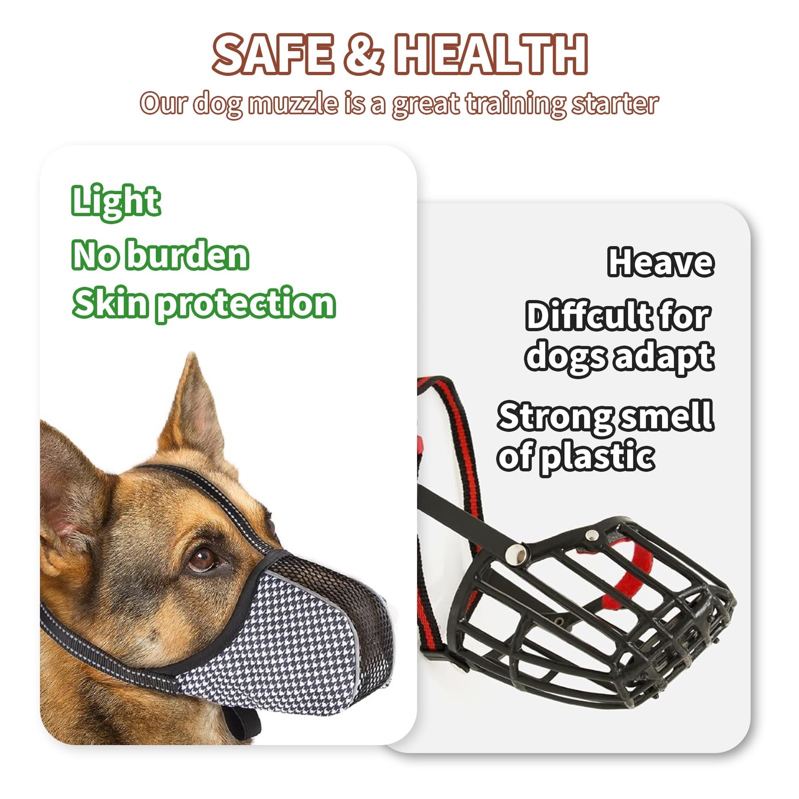 JOYPAWS Dog Muzzle L Black